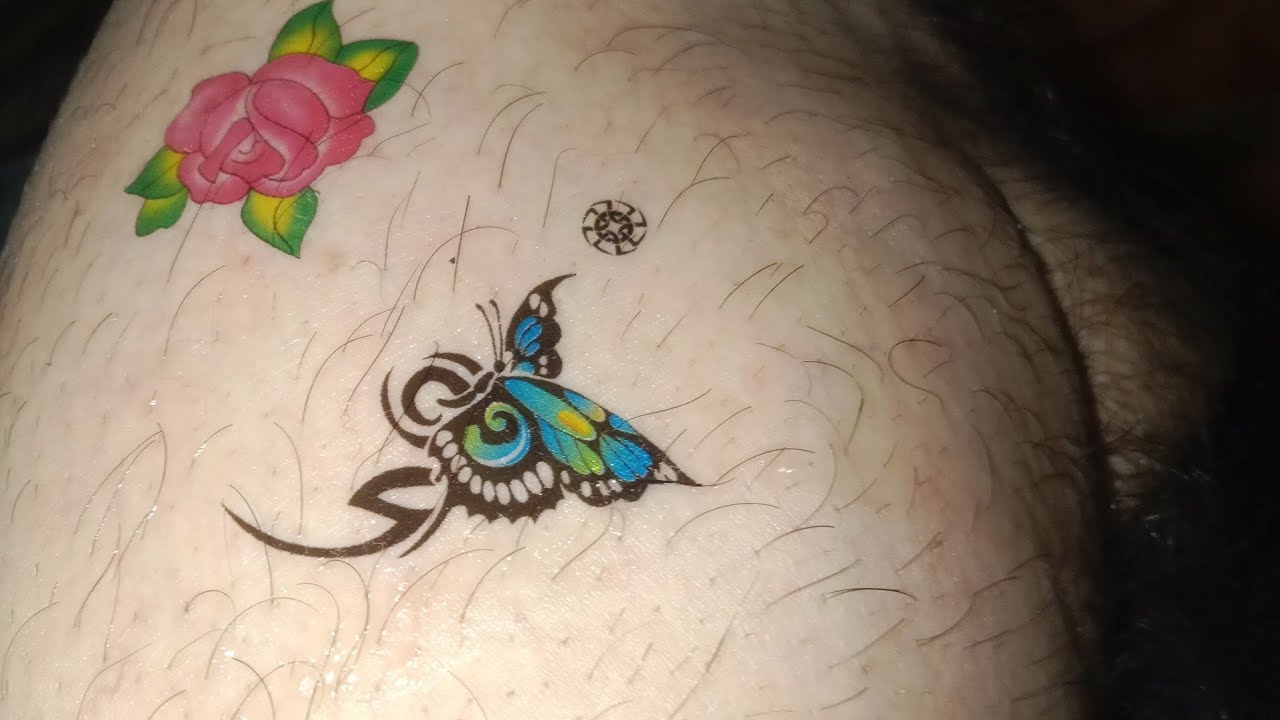 For girls Rose and butterfly so amazing tattoo design new temporary tattoos 