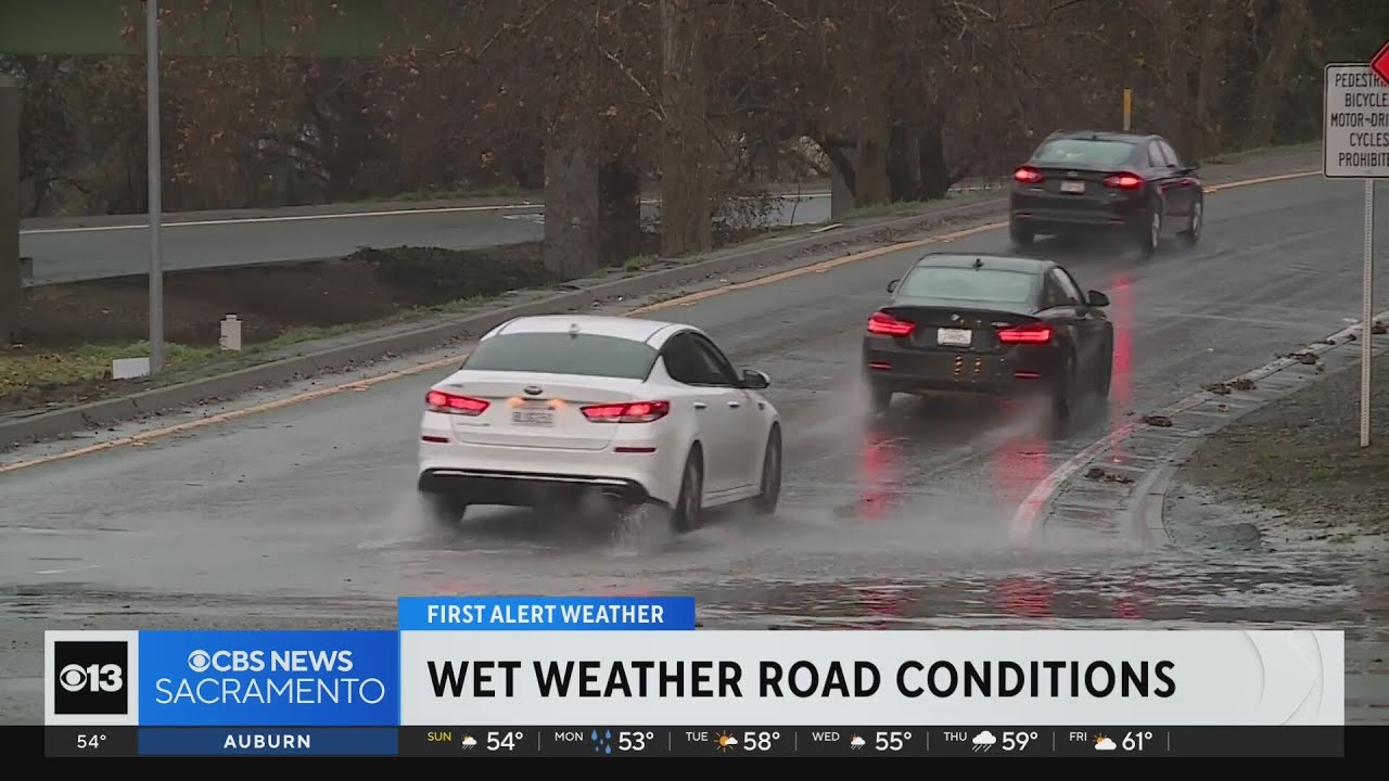 Wet weather creates slippery roads in the valley, chain controls in the ...