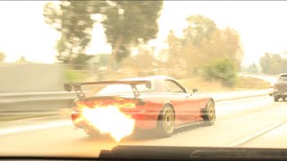 Crazy Rx7 Flames