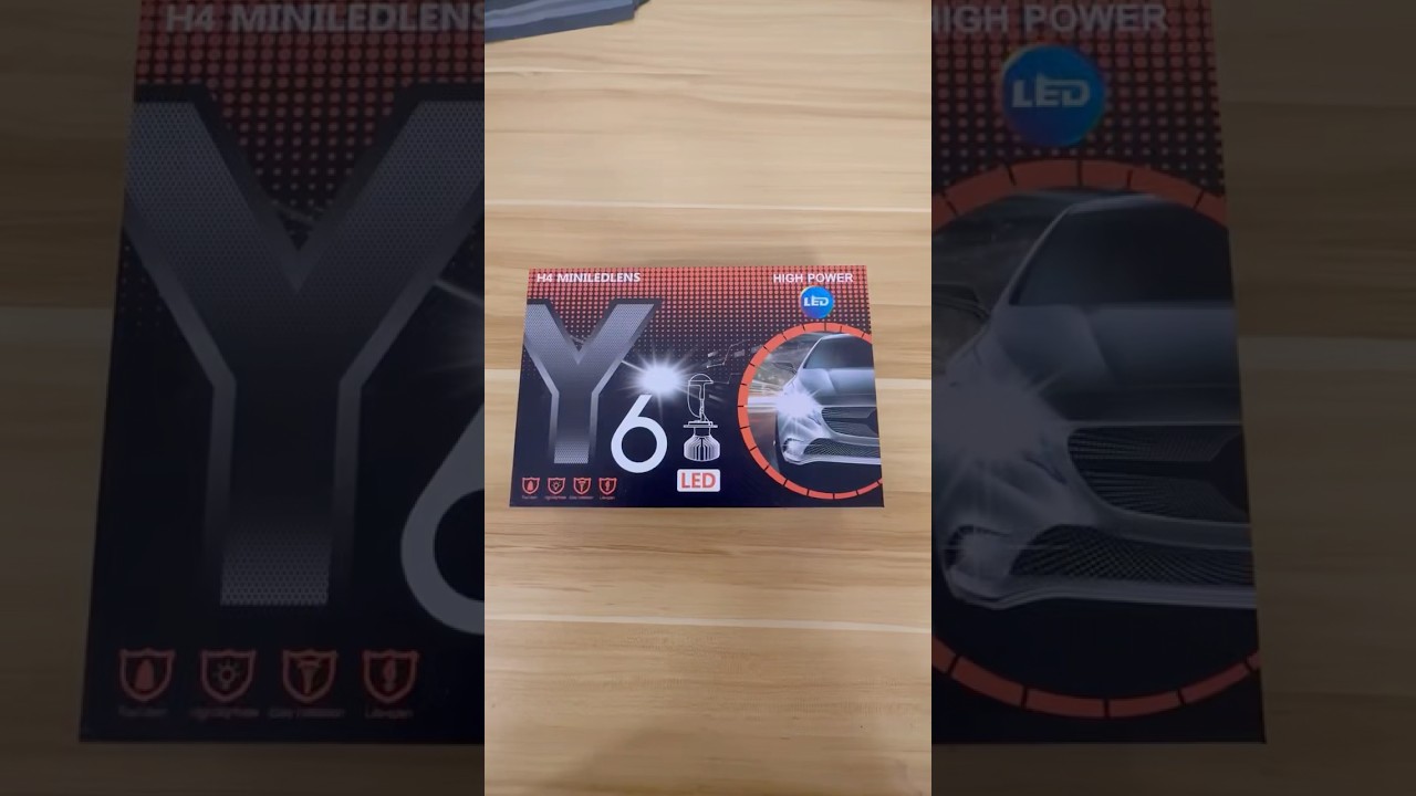 Y6D H4 Car Led Headlights Mini Lens Projector