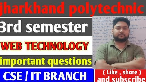 important questions of web Technology || jharkhand polytechnic 3rd semester