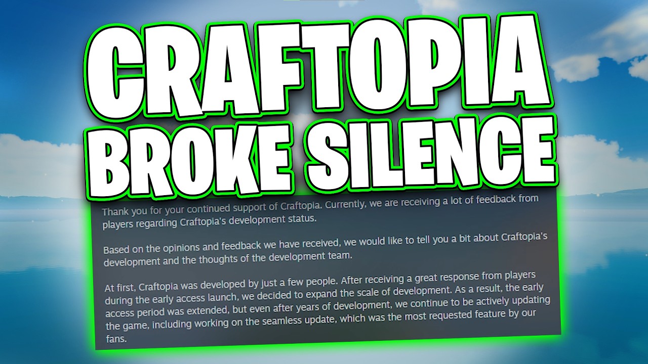 CRAFTOPIA DEVELOPERS HAVE SPOKEN OUT! - YouTube