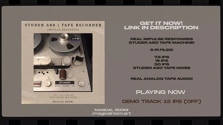 STUDER A80 TAPE RECORDER (IR's) (Demo Preview)
