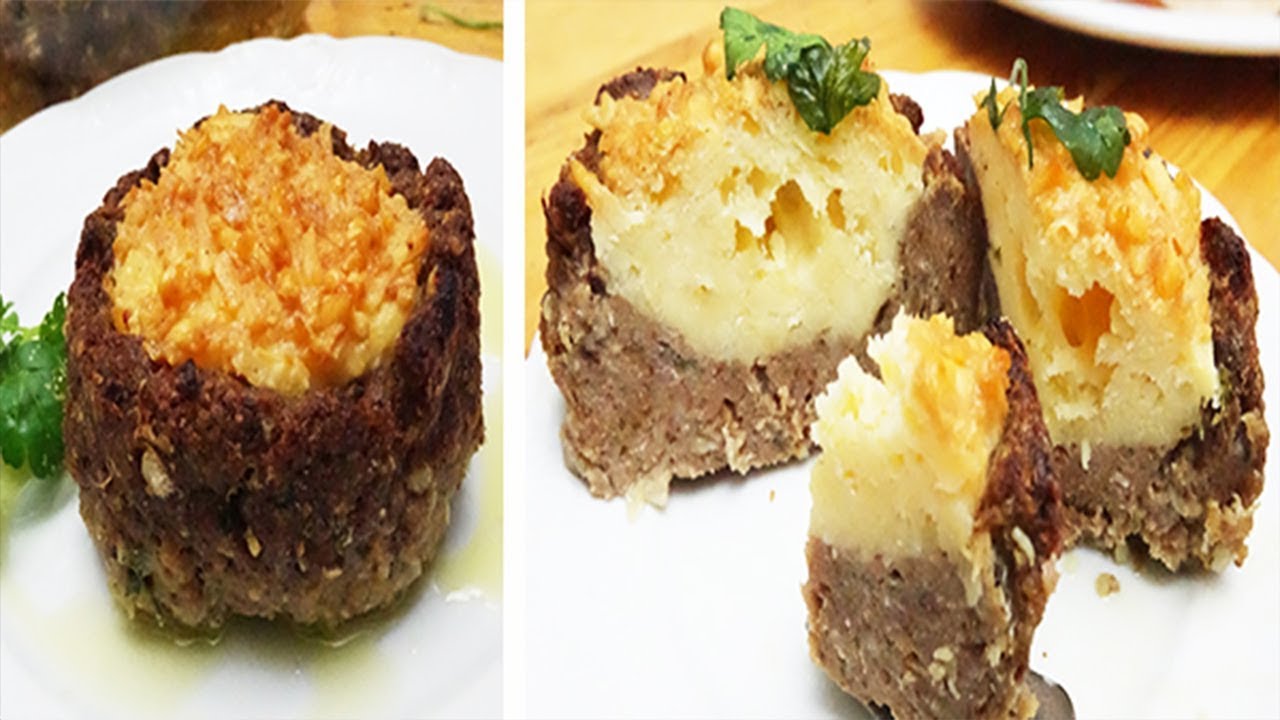 Qofte te mbushura me djath Kackavall