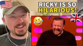 American Reacts to Ricky Gervais Making People Upset