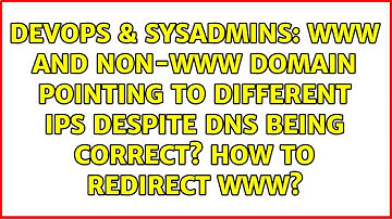 www and non-www domain pointing to different IPs despite DNS being correct? How to redirect www?