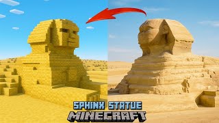 Building the Sphinx in Minecraft: Step by Step!|Minecraft