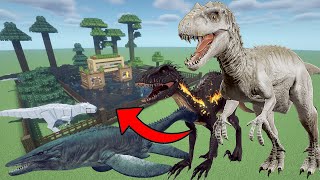 How To Make a Mosasaurus, Indominus rex, and Indoraptor Farm in Minecraft PE