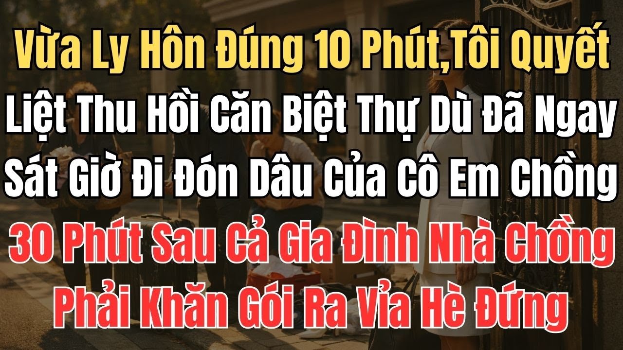 Vừa Ly Hôn Đúng 10 Phút, Tôi Lấy Lại Nhà Ngay Tại Đám Cưới Em Chồng, Khiến Cả Nhà Chồng Ra Vỉa Hè Ở.