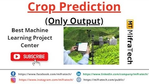 Crop Prediction  (Only Output ) - Mifratech#bestmlproject#bestAIproject#bestroboticscproejct