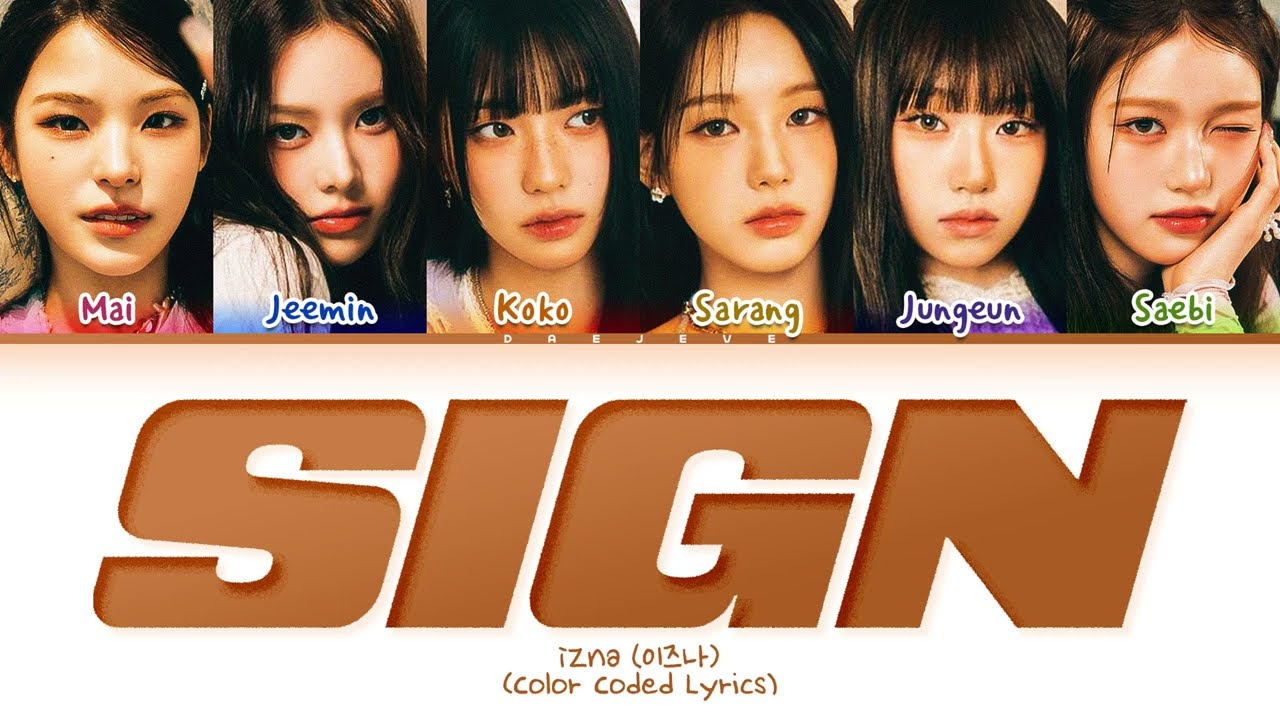 izna SIGN Lyrics (Color Coded Lyrics) - YouTube
