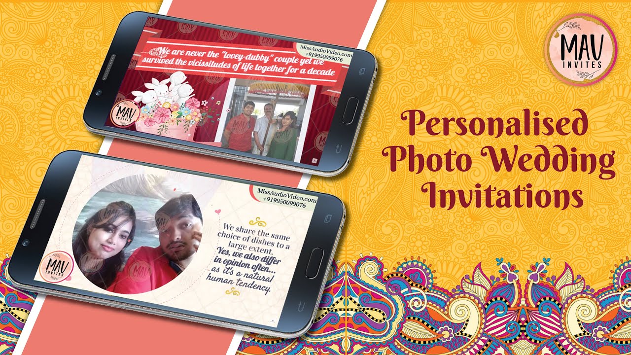 ✅ Wedding Invitation Animated Video | Custom Save The Dates | Personalised Photo Wedding Invitations