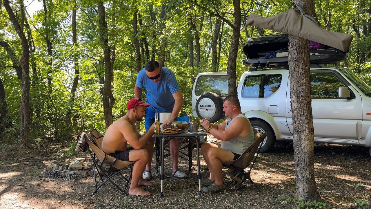🐠🐟 ПРОВОЖАЕМ ЛЕТО в ЧЕРНОМ ЛЕСУ / ФИДЕР / ШАШЛЫК / УХА из СОМА / ПЕЧЕНЕГИ 2025 / 1 часть 🐠🐟