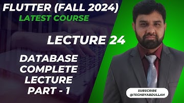Flutter in Urdu 2024 | Database Part - 1  | @TechByAbdullalh #flutterinhindi #database