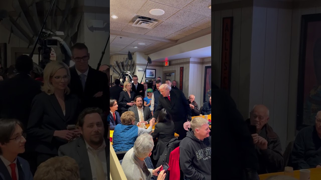 President Trump Stops at Machine Shed restaurant in Urbandale, Iowa
