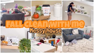 FALL CLEAN WITH ME 2021 | MESSY HOUSE TRANSFORMATION | SPEED CLEAN & DECORATE  | ACTUAL MESS