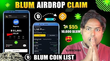 CLAIM BLUM AIRDROP | 500$ | BLUM 10,000 COINS PRICE || BIGGEST AIRDROP BLUM WITHDRAWAL LISTING DATE