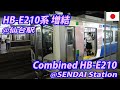 仙台駅・HB-E210系増結 Combined HB-E210 at SENDAI Station