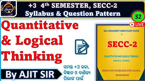 Quantitative & Logical Thinking Question Pattern | SECC