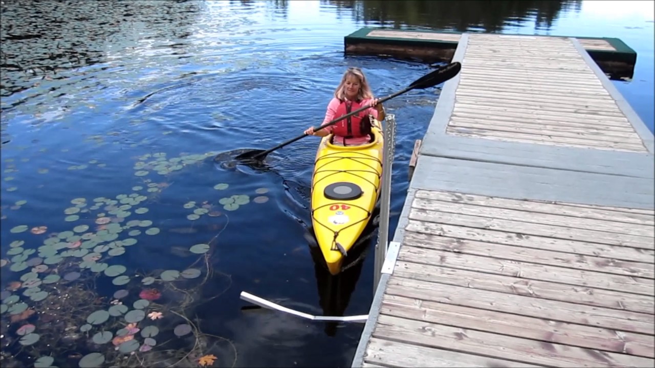How to launch a kayak from a dock using KayaArm YouTube
