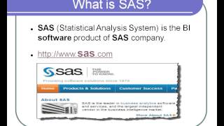 SAS Lesson 1: SAS Overview
