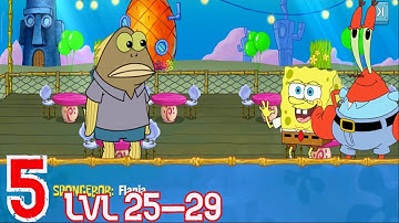 SpongeBob Krusty Cook Off  - pancake stand Gameplay Walkthrough part 5 levels 25 -29 (iOS,Android)