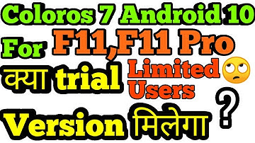 Coloros 7 And Android 10 Update For Oppo F11 | F11 Pro