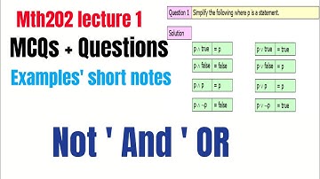 mth202 lecture 1 with short notes and practice question very important lecture