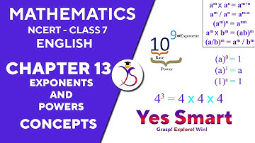 NCERT | CLASS 7 | EX 13 CONCEPTS | EXPONENTS AND POWERS ~ Edition 2019/08 [English]