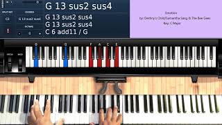 Video thumbnail of "Emotion (by Destiny's Child/The Bee Gees and Samantha Sang) - Piano Tutorial"