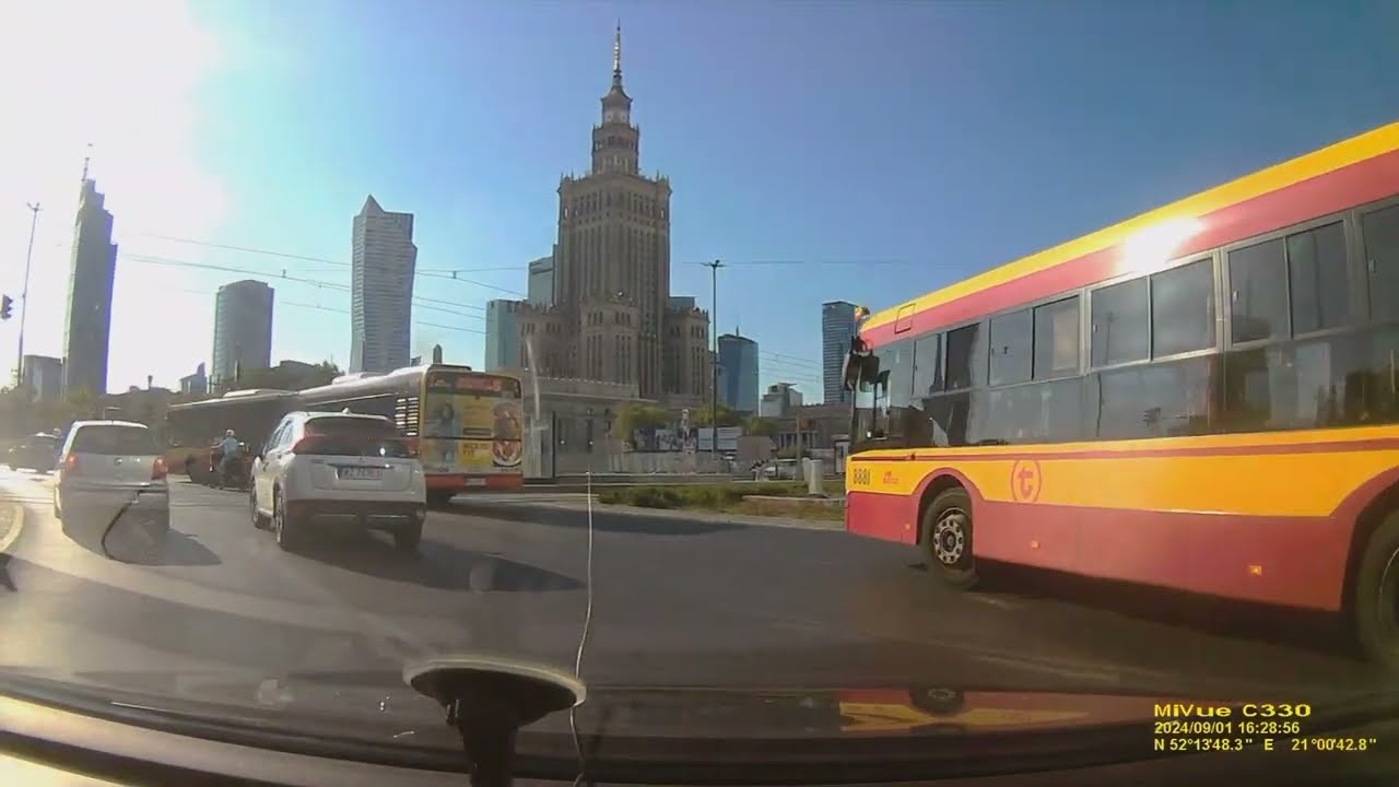 Driving in Warsaw - to Downtown / Jazda po Warszawie - do Centrum / Driving in Poland / 2024 HD