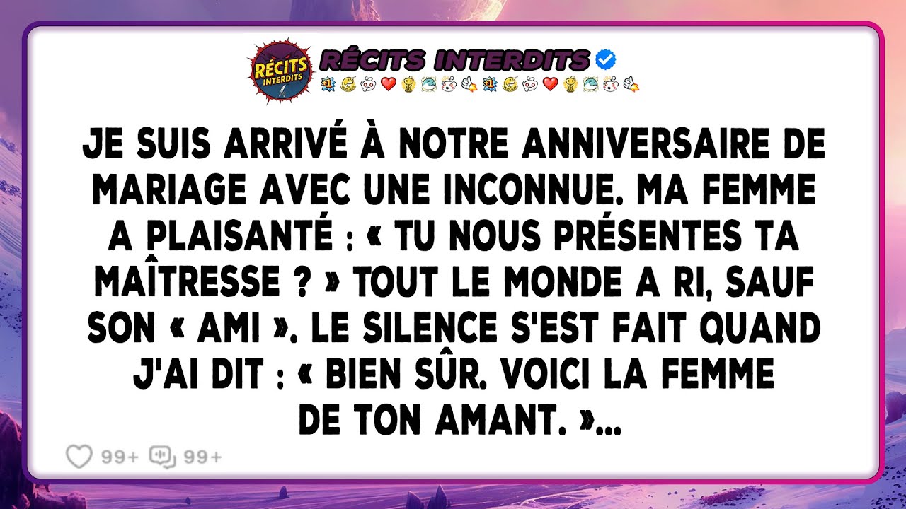 J'ai Amené Une Inconnue À Notre Anniversaire, Et Au Moment Où Je L'ai Présentée, Le Silence Est...