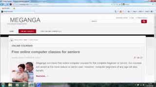 Meganga.com Introductory Computer Tutorial For Seniors