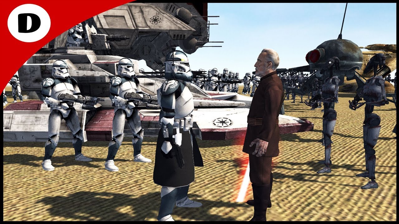 COMMANDER WOLFFE BATTLES COUNT DOOKU! ~ Men of War: Star Wars Mod