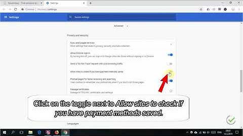 How to let websites check for your saved payment methods - Google Chrome - Windows / Mac OS
