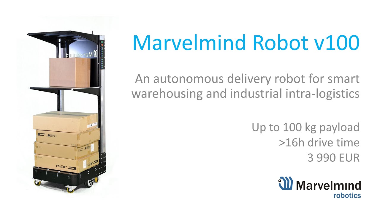 Can Robot Carry a Person? V100 Delivery Robot | Marvelmind