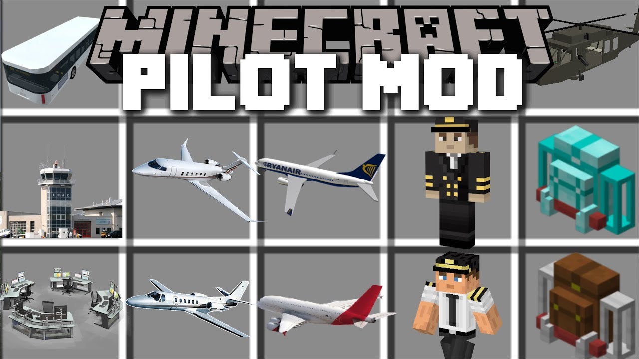 Minecraft PILOT MOD / FLY PLANES IN THE MINECRAFT 