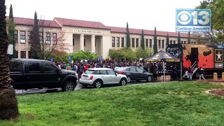 Raw: Students At McClatchy H.S. Stage Walkout
