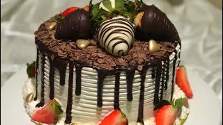 كيكة غابة سوداء ( فوري نوار ) مع طريقة عمل جينواز سهل و اقتصادي / Forêt noire ‏/ layer Cake لير كيك