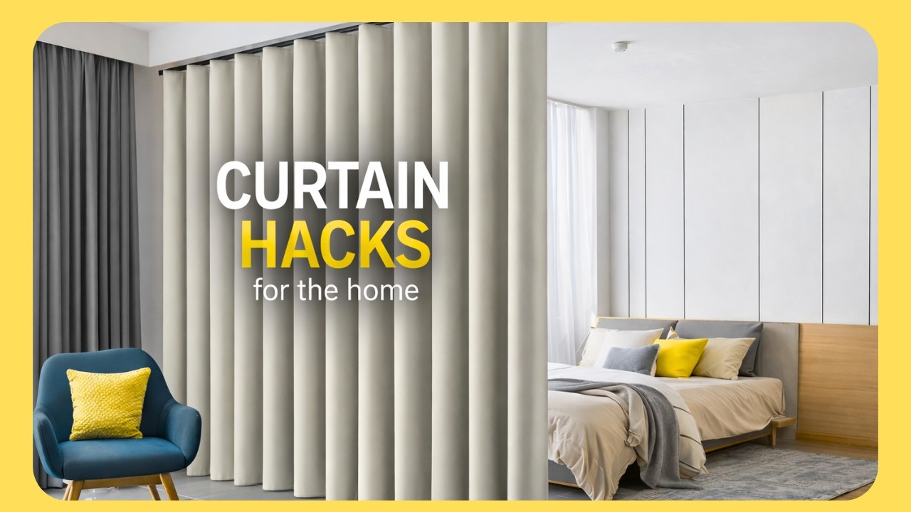 10 Creative Ways To Use Curtains in Your Home | DIY Home Decor