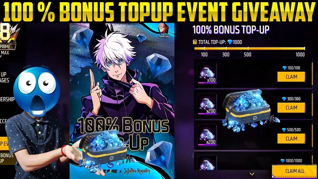 New Top Up Event Free Fire | Bonus Top Up Event Free Fire | 100% Bonus Top Up Event | Ff New Event 
