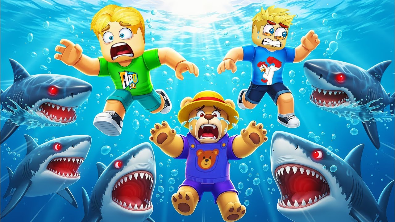 مليون سمكة قرش هجمت علينا 🦈 ❌ ( شوفو عملو معانا ايه 😱 ) هنموت🔥 !!