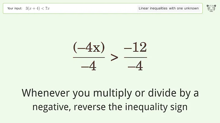 Solving Linear Inequalities: 3(x+4) is Smaller Than 7x