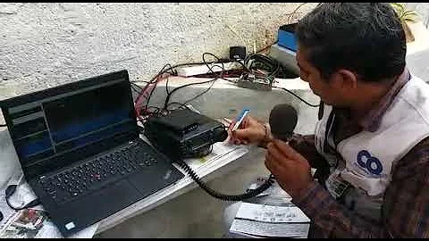 QO-100 Satellite Qso during Hamfest-2019 at Kanyakumari-India.