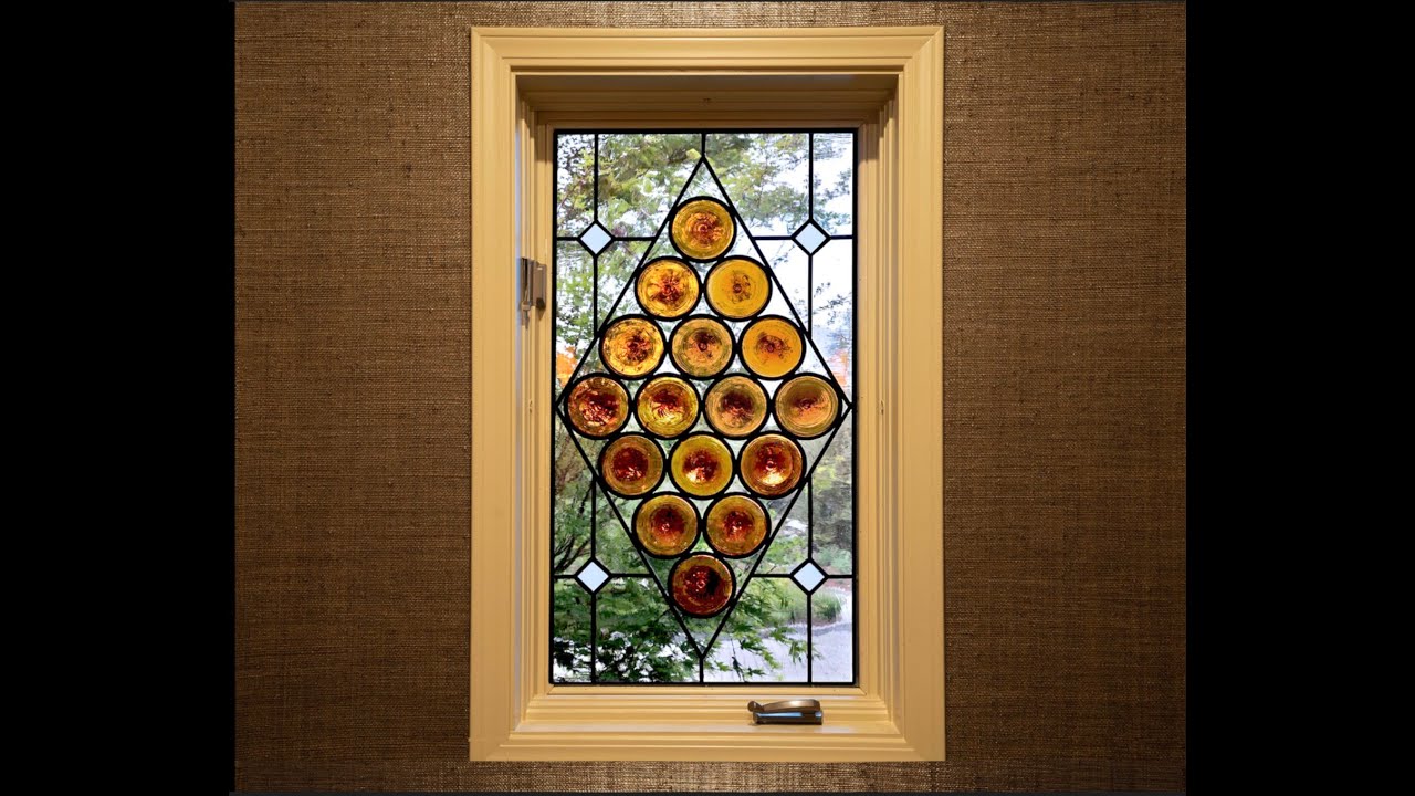 Use of Rondels in Leaded Glass - YouTube