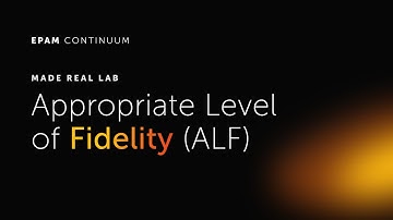 Real Fast 2: Appropriate Level of Fidelity (ALF)