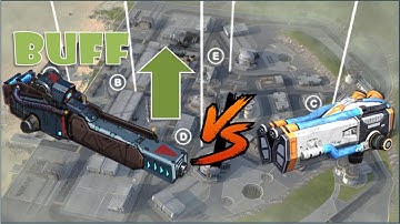 Quarker (after BUFF) vs Rime light weapons comparison war robots