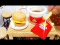 Miniature Food#53 Hamburger & French Fries Coke - Candy Cooking