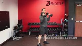 *DB Squat Curl & Press