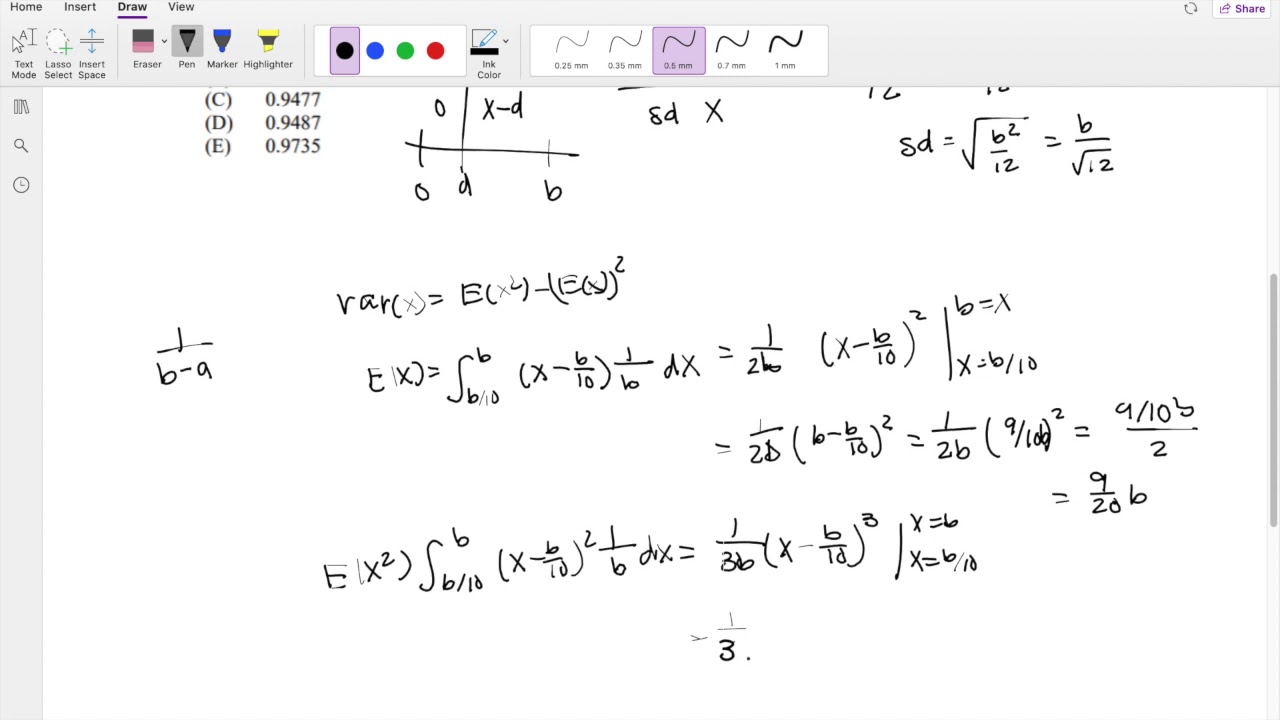 SOA Exam P Question 206 Ratio of Standard Deviation of Uniform